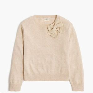 J. Crew girls metallic bow sweater size L (10-11)